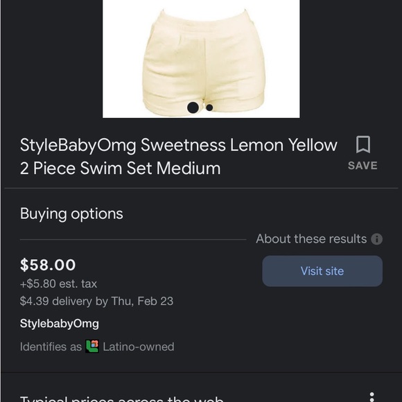 Yellow bikini top shorts combo - Picture 8 of 8